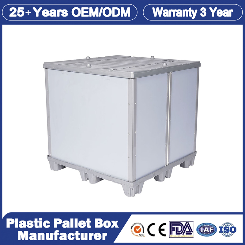 1220*1150*800mm China First-Class Customized Collapsible Large Plastic Storage Coming China Industrial Plastic Packaging Sleeve with Wholesale Price