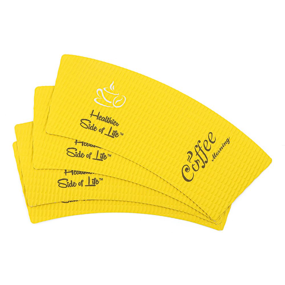 8oz Disposable Corrugated Paper Cups with PE Coated Paper Lids Ripple Wall Cup Flexo Printing