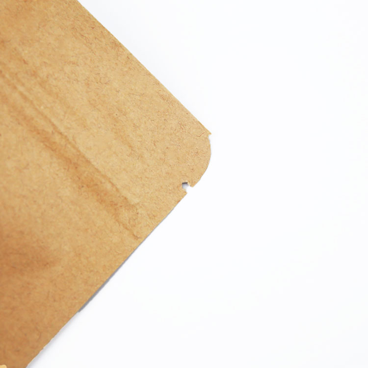 Custom Size Brown Ziplock Kraft Craft Paper Standing up Pouches Food Packaging Zipper Bags