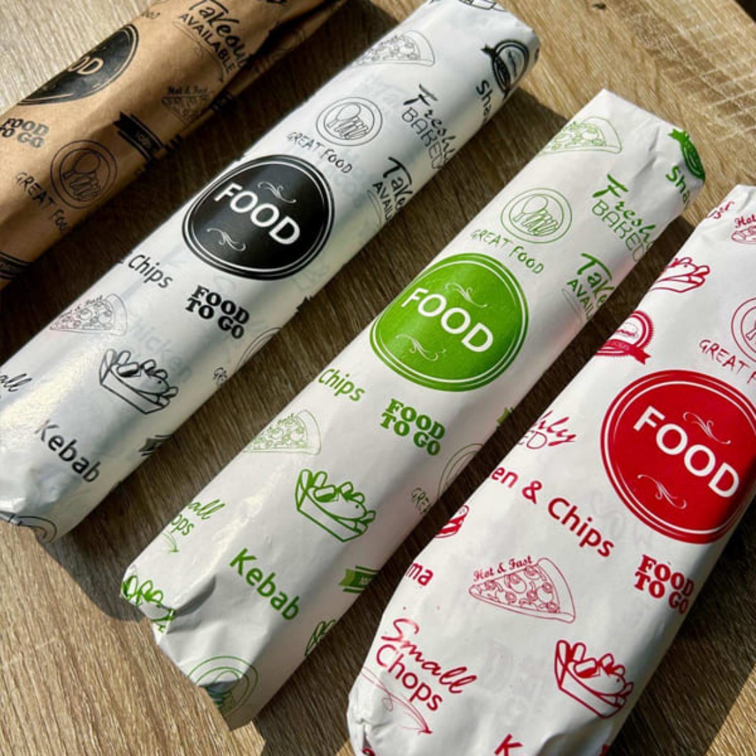 Logo Roll for Restaurant Cutting and Packing with Customize Logo Finish Wholesale Food Wrap Supply Wax Paper