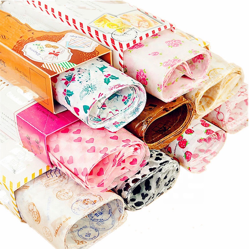 Wholesale Customized Printed Logo Food Grade Greaseproof Wax Sandwich Packaging Paper for Food Burger Fried Chicken Fries