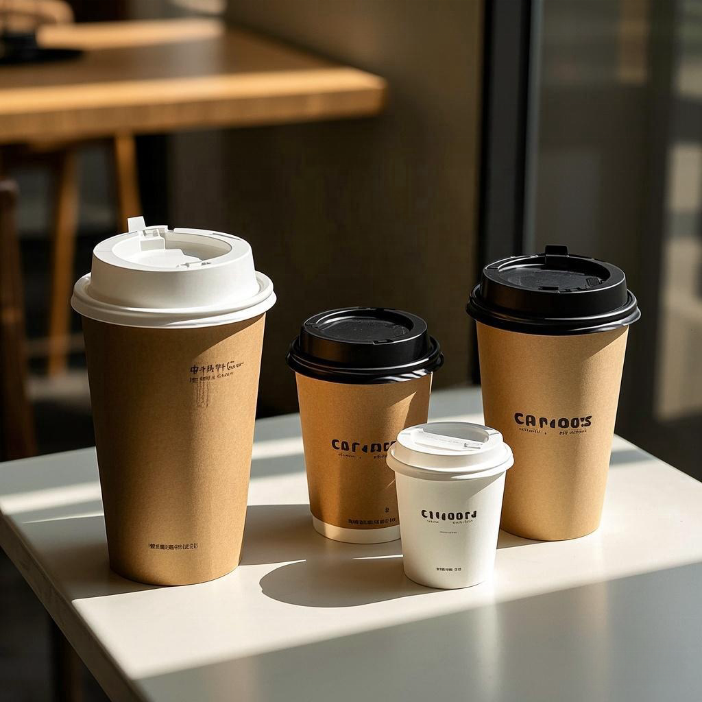 Custom Disposable Double Wall Waterproof Paper Cup Eco-friendly Food Grade Biodegradable Hot Coffee Cup