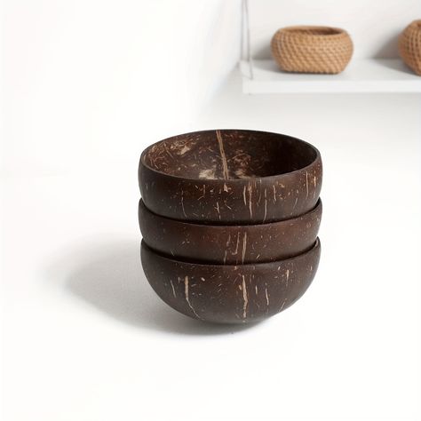 Salad serving in Coconut Bowl