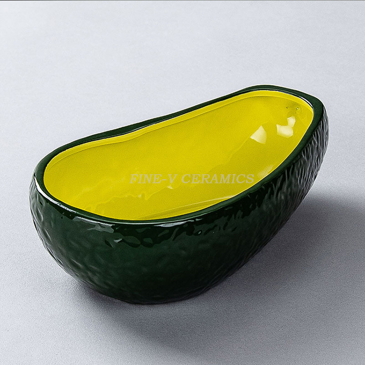 Creative Eggplant Styling Ceramic Salad Bowl