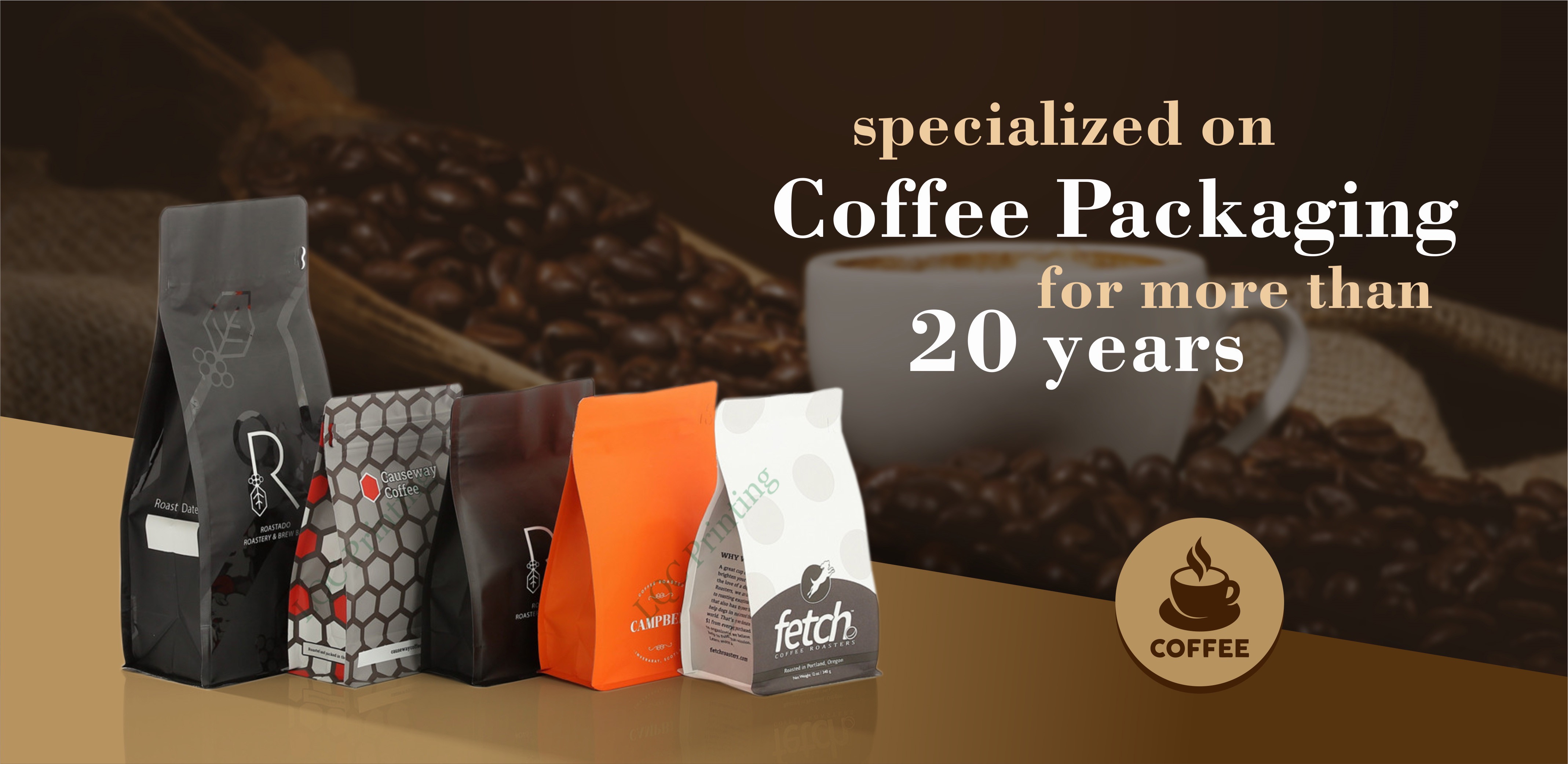 Custom Printed Box Bottom Pouch Black Kraft Paper Coffee Beans Bags With Zipper One Way Valve 250g Packaging Wholesale OEM