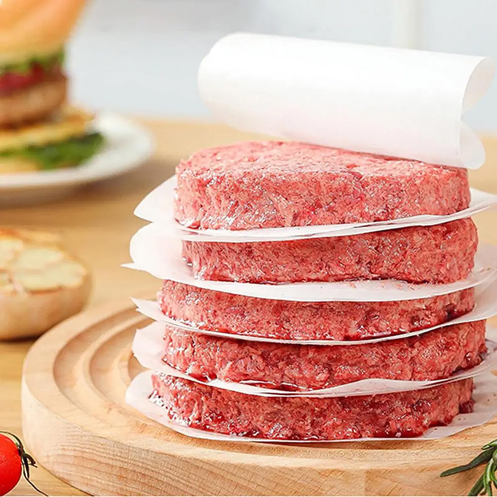 Nonstick Waxed Patty Paper Retain Freshness Custom White Hamburger Patty Paper