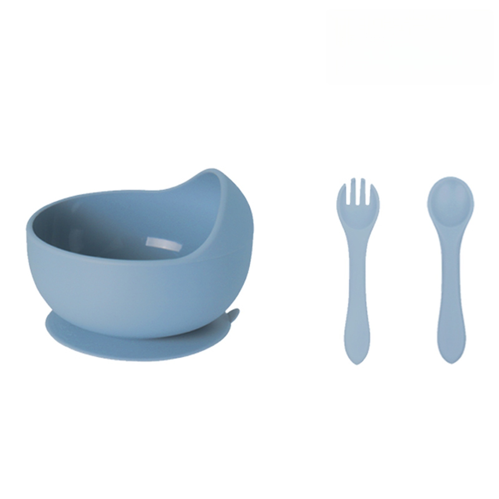 3PCS BPA-Free Food Grade Silicone Baby Feeding Set Includes Bowl Spoon Fork Kids Cutlery Personalized Baby Meal Set