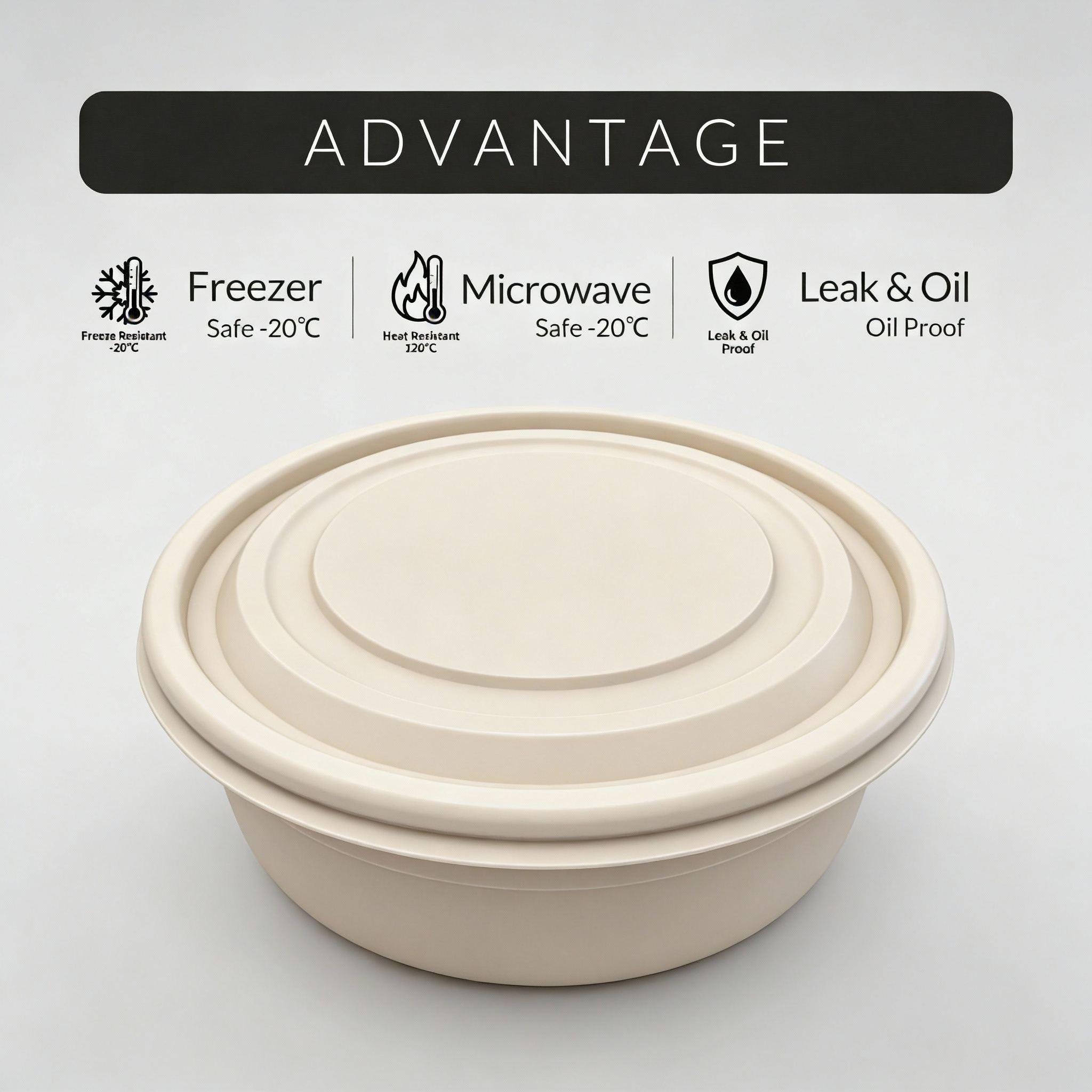 Factory Direct 100% Compostable Biodegradable Corn Starch Disposable Food Container Set Custom Design Leak Proof Microwave Safe