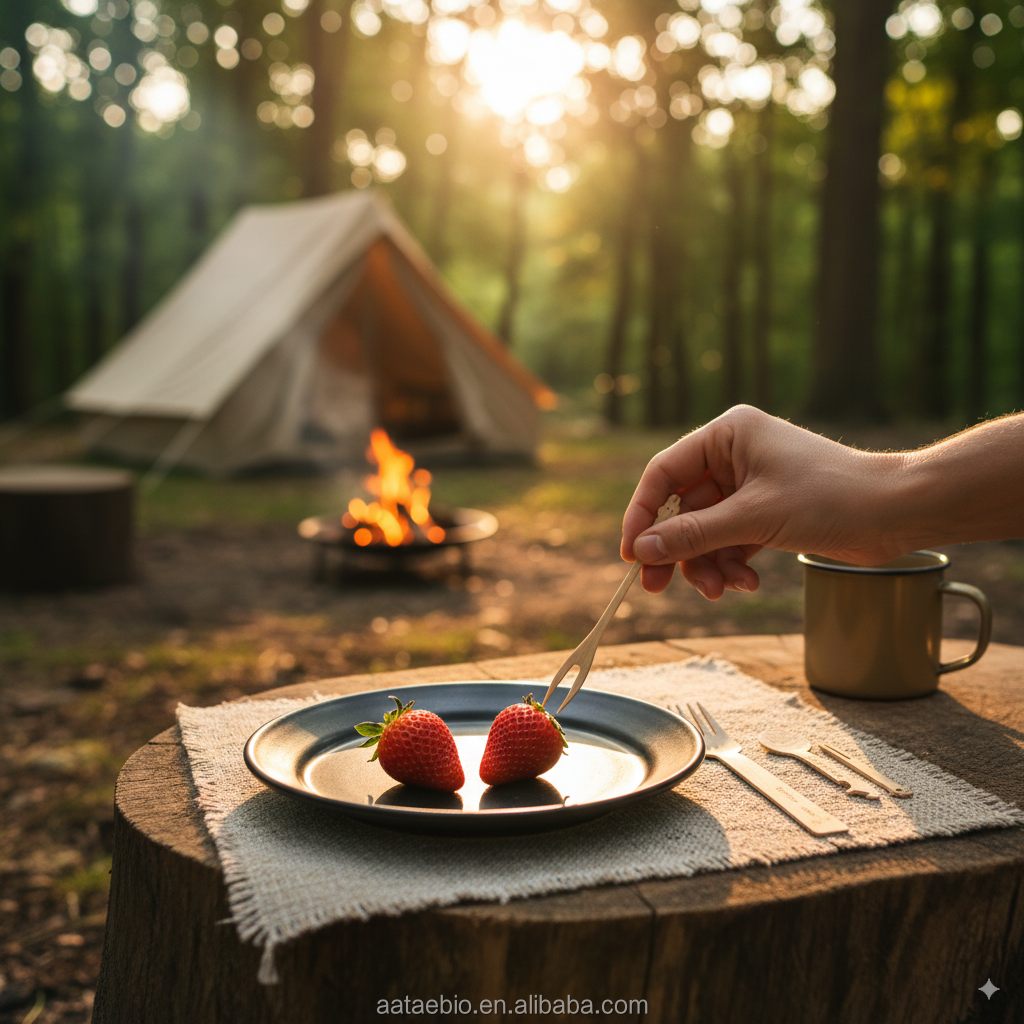 Eco-Friendly Disposable Bamboo Cutlery Simple Style Wooden Spoon for Back to School Biodegradable Customized Quantity