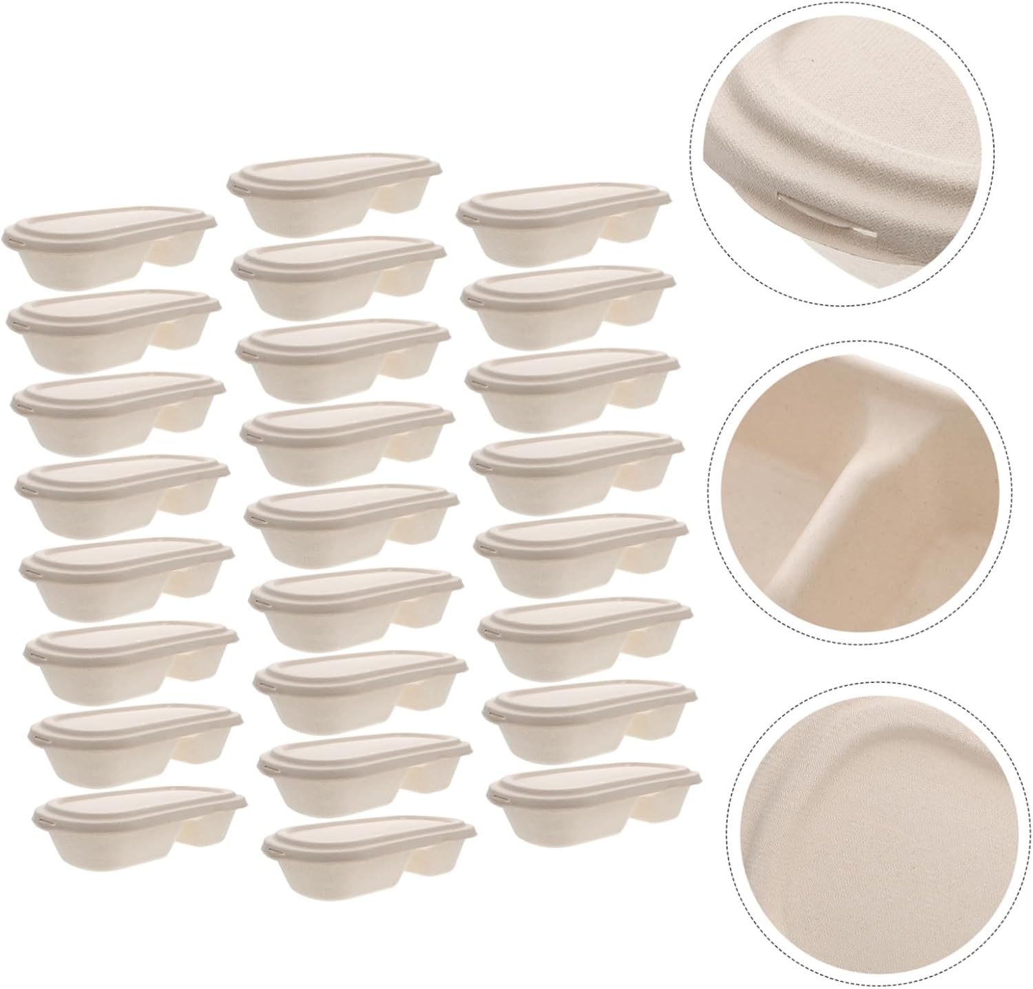 Disposable Biodegradable Food Container Take Out Lunch Boxes Environmentally Friendly Sugarcane Pulp Paper Bento Packaging