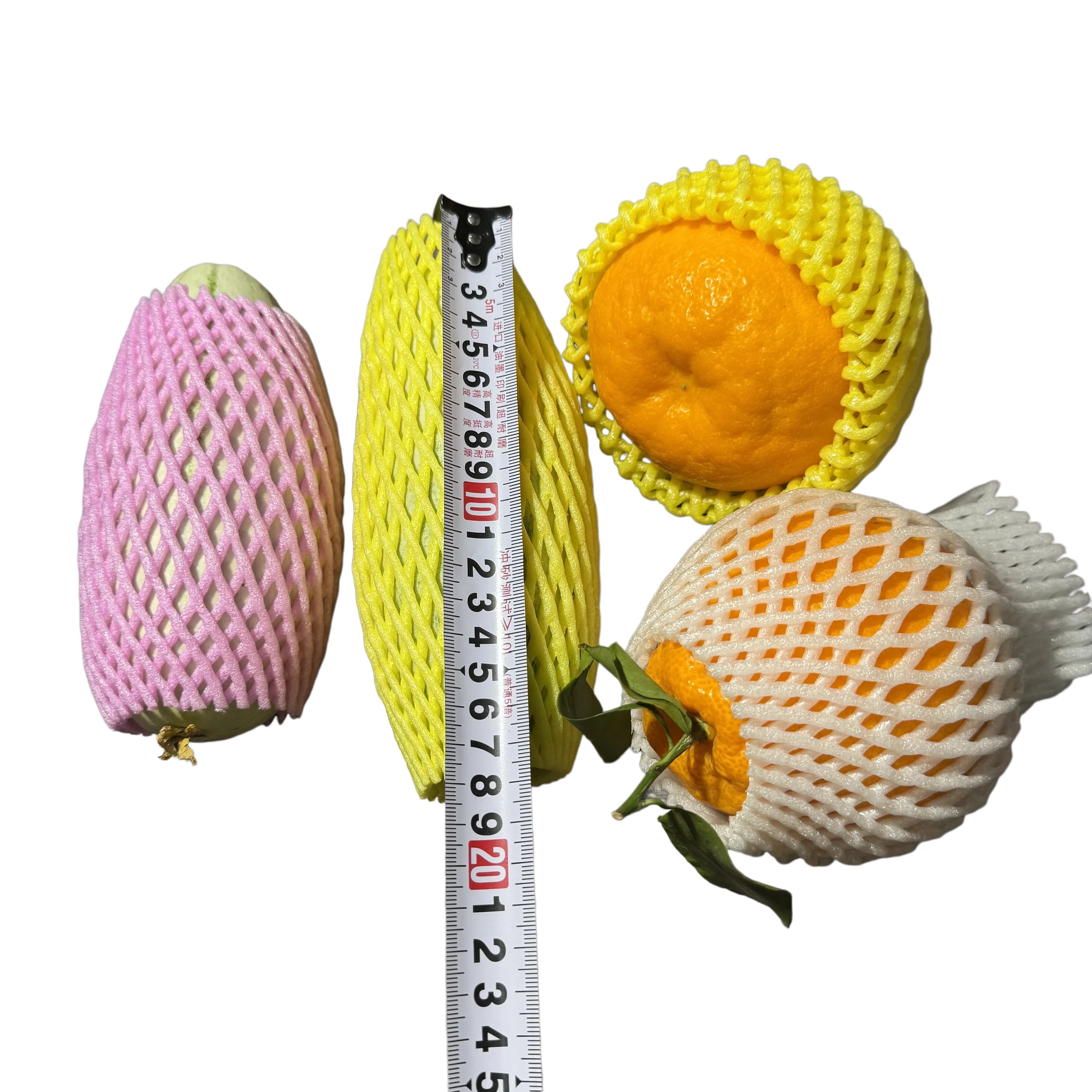 EPE Foam Flexible Net Sleeve Pocket Shockproof Protection Transport Packing Vegetable Fruit Mesh Bag Custom Size Color Available