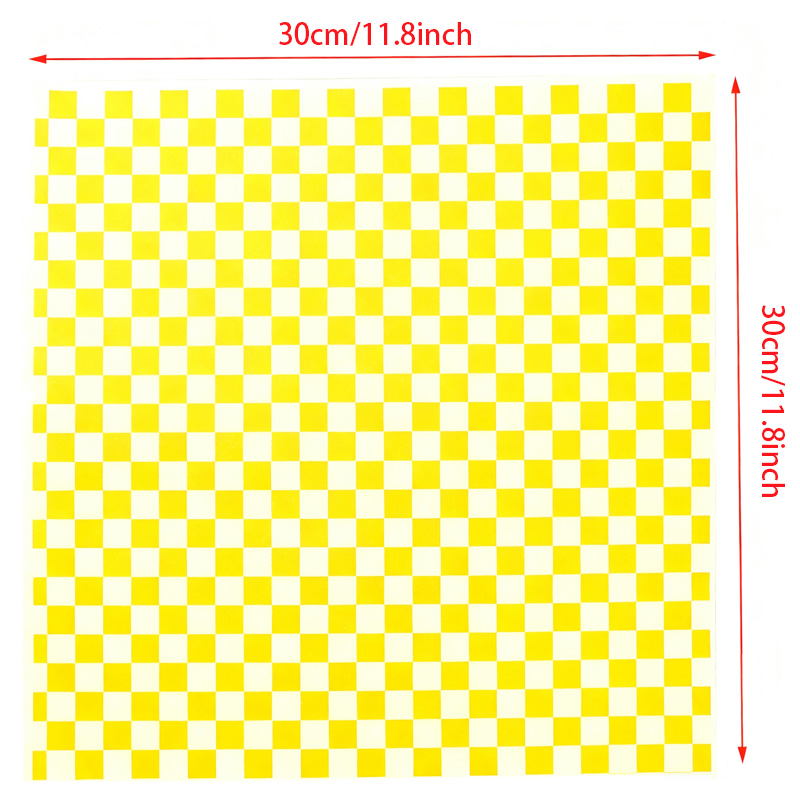 Grease Resistant Red Checkered Sandwich Wrapping Liner Paper for Plate Greaseproof Wax Paper Wrap for Burger