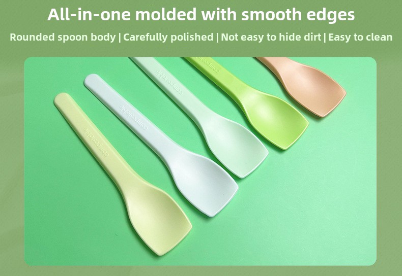 CPLA Ice Cream Spoon Eco-friendly Cornstarch Dessert Yogurt Spoons