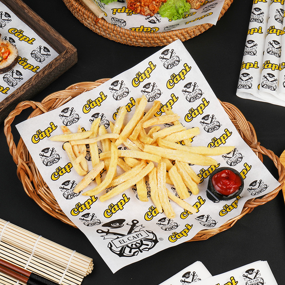 Greaseproof Paper Plate Barbecue Fried Chicken Greaseproof Paper Burger Sushi Food Wrapping Fries Fried Pizza Paper