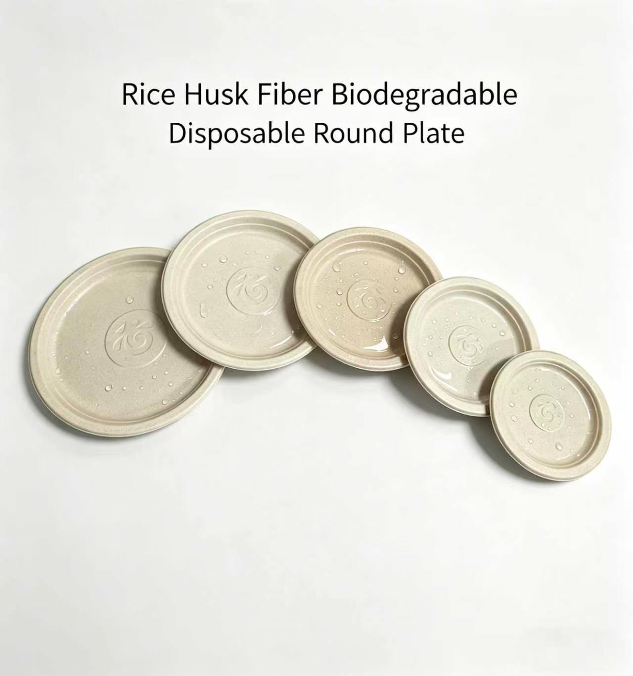 7-Inch Heavy-Duty Lightweight Compostable Rice Husk Fiber Plates 100% Biodegradable Eco-Friendly Disposable Microwave Safe BPA