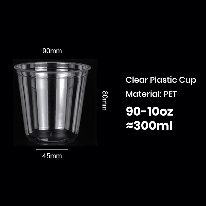 Custom Logo Plastic Cup Clear Design