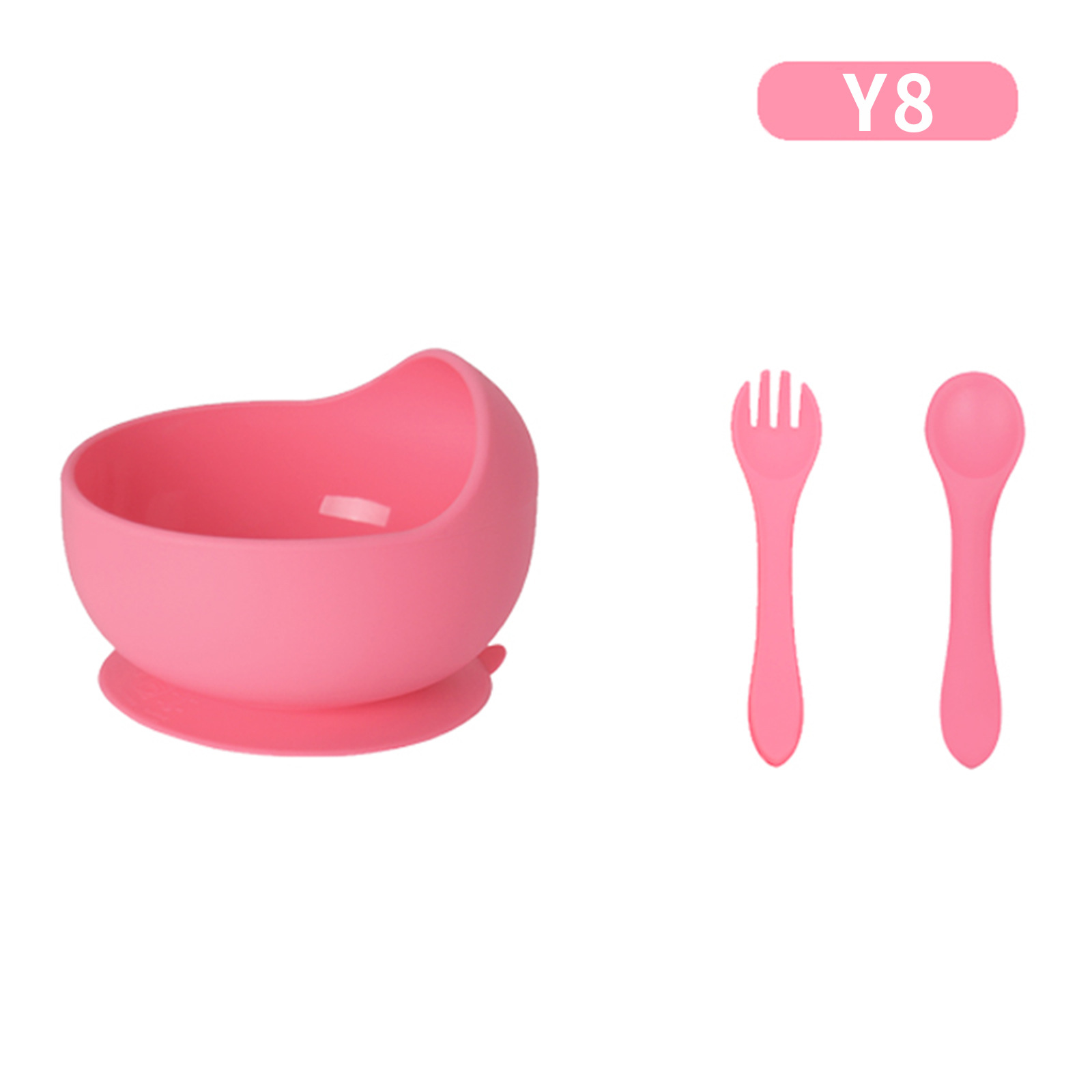 3PCS BPA-Free Food Grade Silicone Baby Feeding Set Includes Bowl Spoon Fork Kids Cutlery Personalized Baby Meal Set