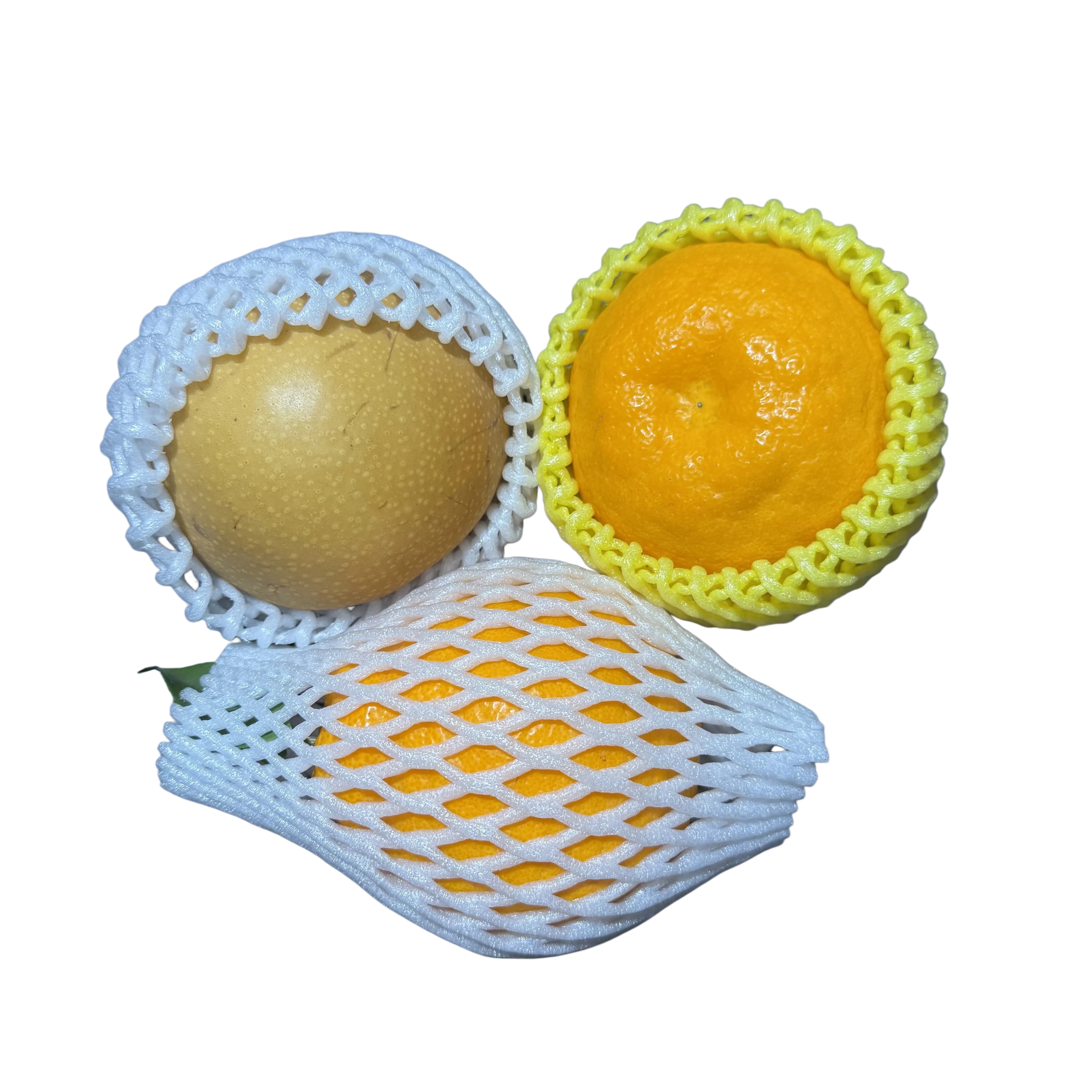 EPE Foam Flexible Net Sleeve Pocket Shockproof Protection Transport Packing Vegetable Fruit Mesh Bag Custom Size Color Available
