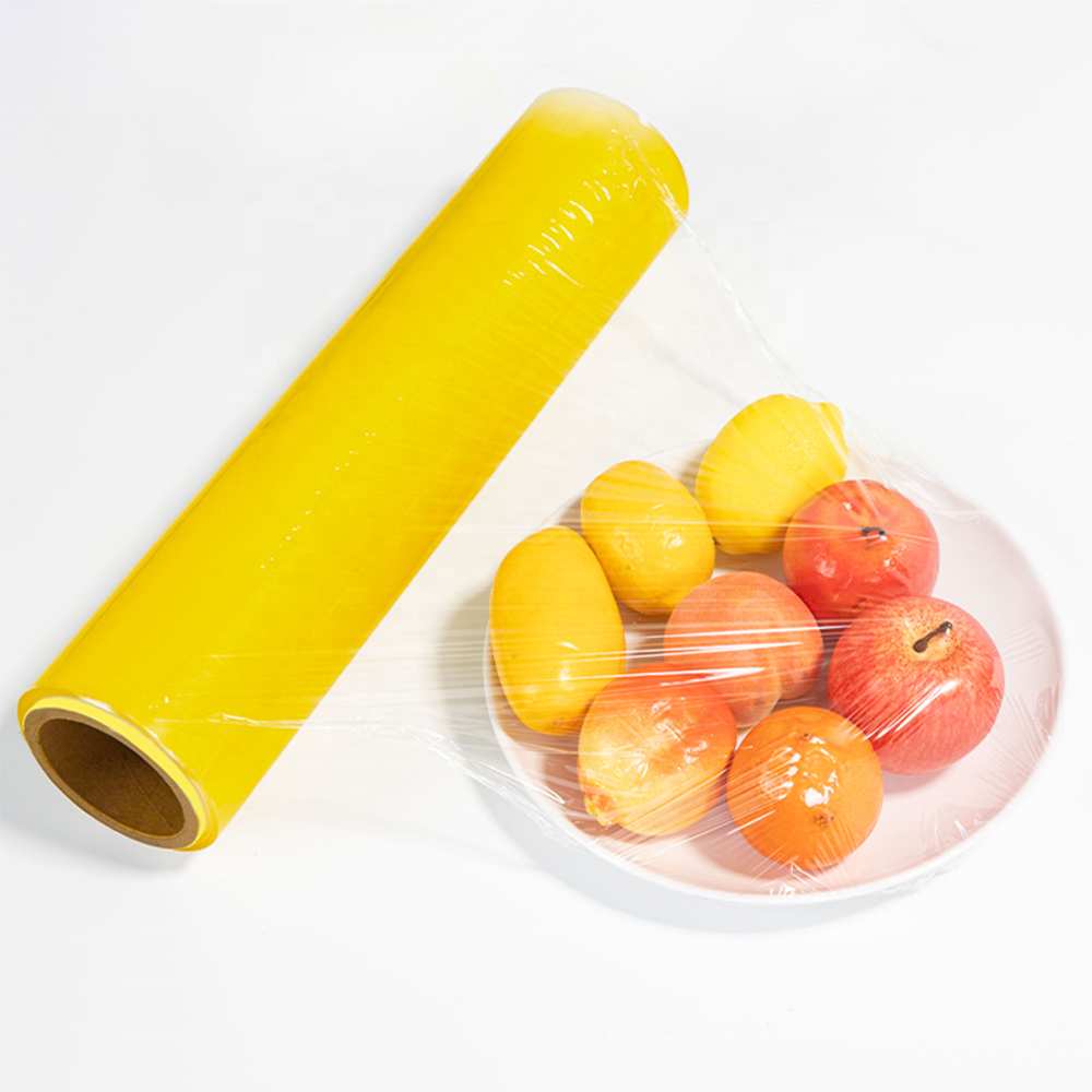 Custom Static Cling PVC Film Roll Butter Paper Wrap For Food Containers Food Wrapping Cling Wrap Film Easy Food Wrapping