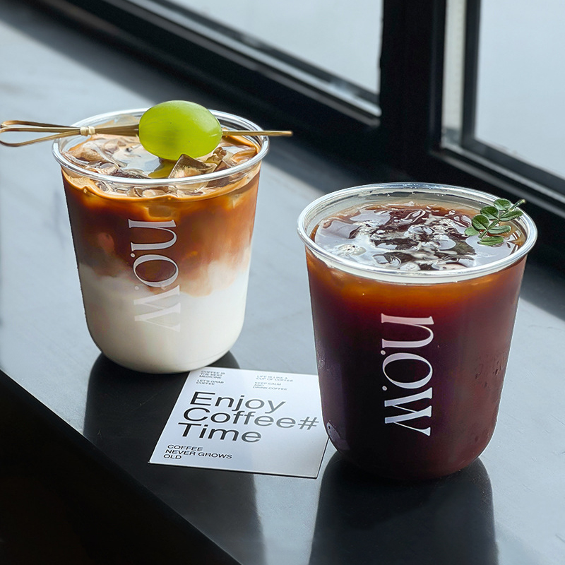 6oz 8oz 12oz 14oz 100% Compostable PLA Plastic Cup Custom Printing Fast Food Drink Soda Disposable clear PLA Cups with Lids