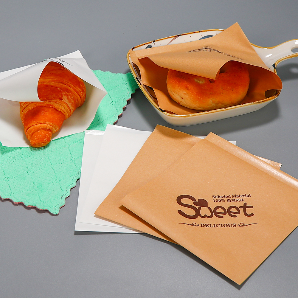 Custom Soft Pretzel Sandwich Wrappers Double Open Grease-Resistant Kraft Paper Bags for Snack Donuts Holder Croissant Paper Bag