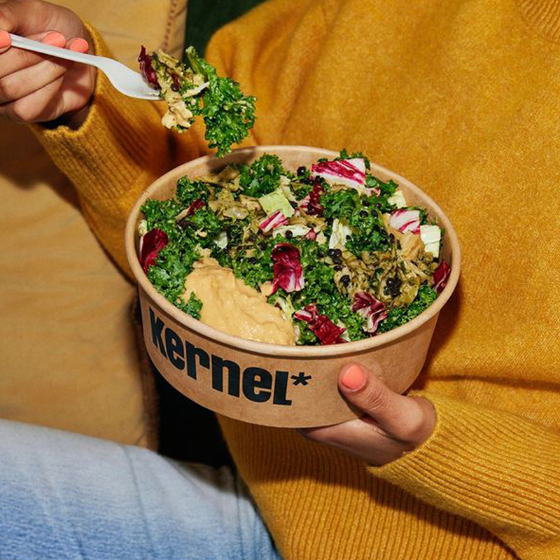 Custom Logo Disposable 500ml 750ml 1100ml 1300ml Craft Paper Salad Bowls Food Grade Biodegradable Paper Bowls For Noodles Salads