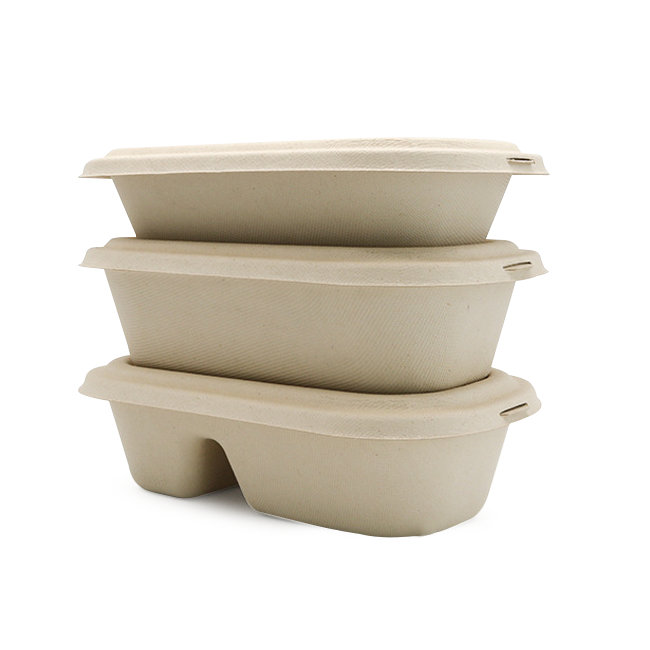 Leakproof and Microwave Disposable Biodegradable Food Container Take Out Lunch Boxes Environmentally Friendly Sugarcane Pulp