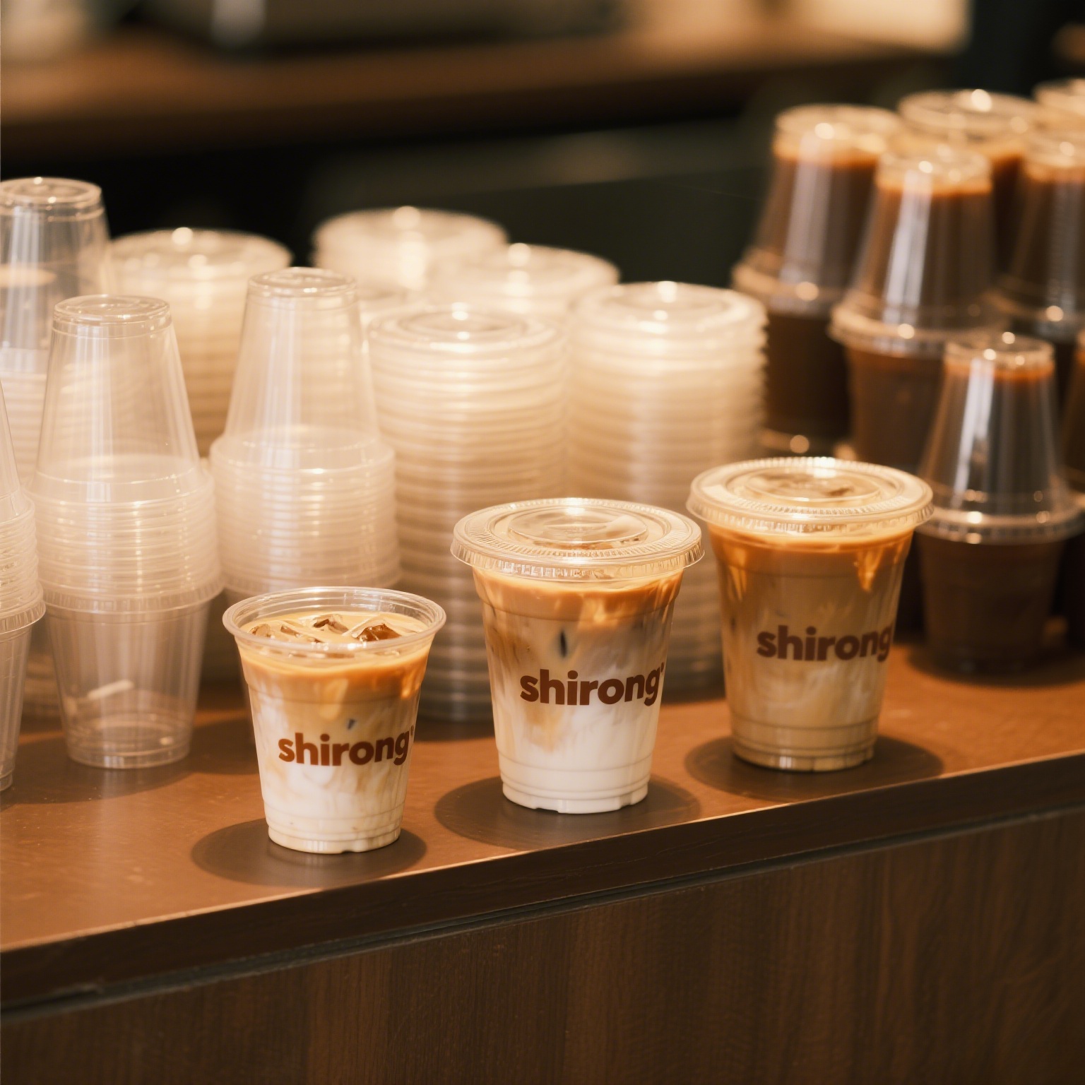 Biodegradable Compostable Single Wall Plastic Cups With Printed Logo 16oz 20oz Disposable Cold Drink Juice Coffee Smoothie Use