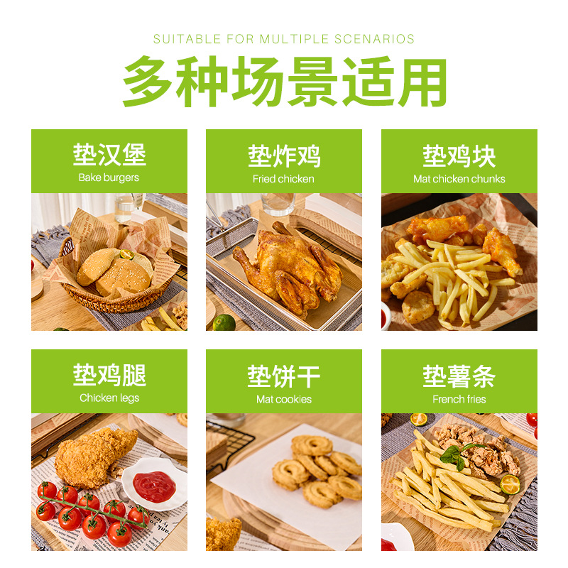 Printed Food Grade Base Paper Hamburger Greaseproof Wrapping Paper Oil Proof Paper Large roll