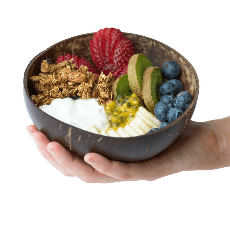 Handcrafted Bohemian Coconut Shell Bowl Set Lid Eco-Friendly Custom Size for Organic Smoothies Plant-Based Snacks Salads