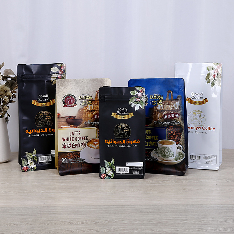Gravure Printing Brown Kraft Paper Bag Stand-Up Pouch For Tea Coffee Snacks Pet Food Packaging