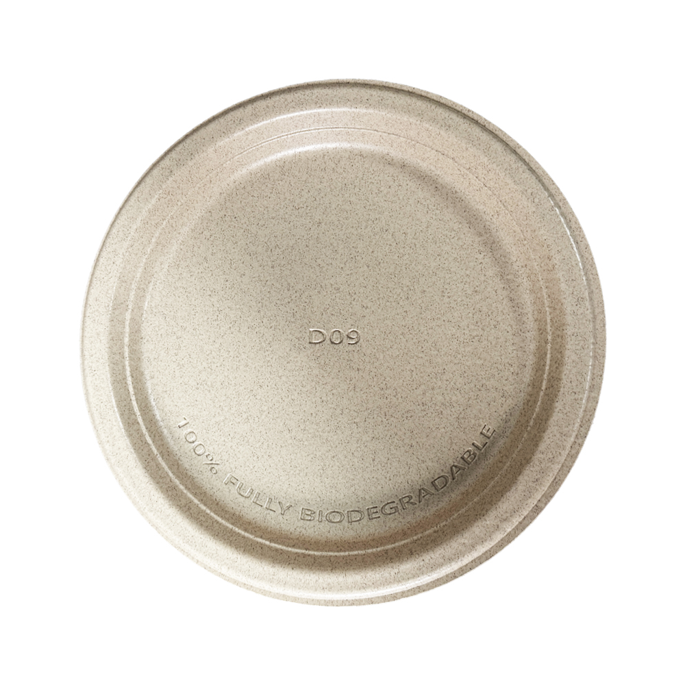 7-Inch Heavy-Duty Lightweight Compostable Rice Husk Fiber Plates 100% Biodegradable Eco-Friendly Disposable Microwave Safe BPA