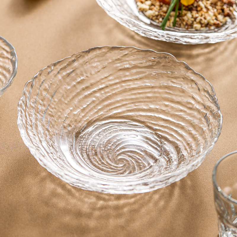 Canghai Glass Bowl, Fruit Salad Bowl, Premium Light Luxury Deep Plate, Creative Yogurt Bowl, Beautiful Household Fruit Plate
