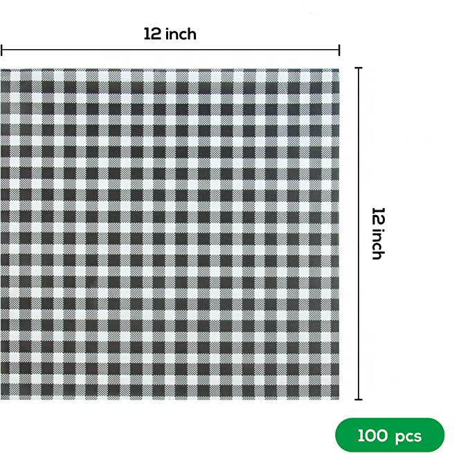 Food Grade Waxed Baking Paper Customize Logo Greaseproof Waterproof Burger Sandwich Cake Wrap Paper