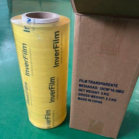 High Quality PVC Cling Film For Food Wrap 45cm X 1500m 35cm*10.5mic*1500m Jumbo Roll Clear Food Wrapping Film Food Cling Wrap
