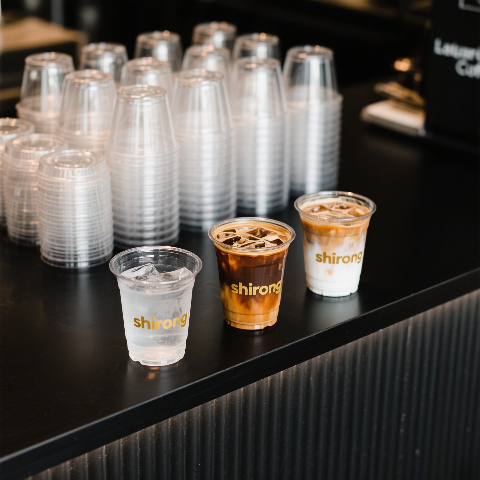 Biodegradable Compostable Single Wall Plastic Cups With Printed Logo 16oz 20oz Disposable Cold Drink Juice Coffee Smoothie Use