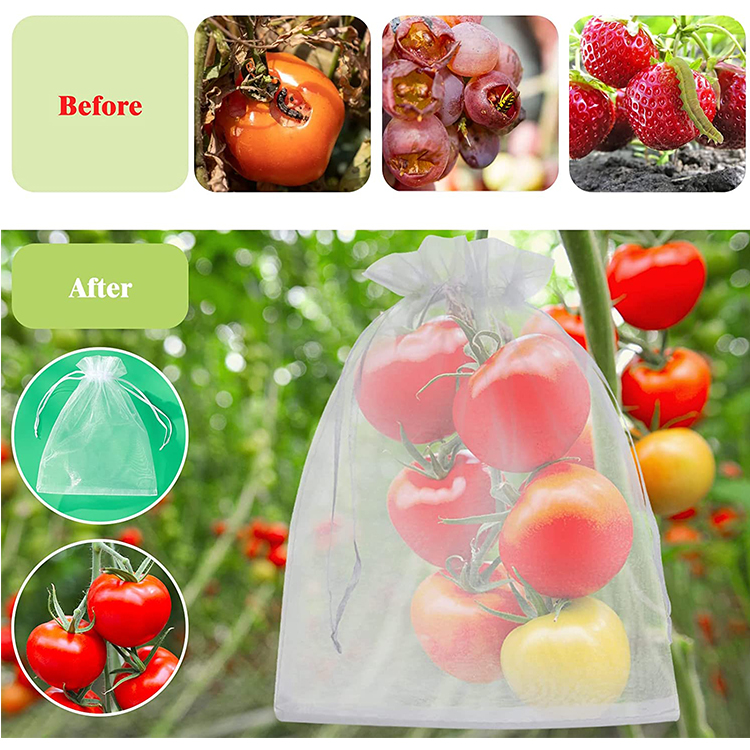 White Vineyard Grape mango Tomato apple Peach Anti Insect Net Mesh Fruit protection Bags,fruit Net Bag