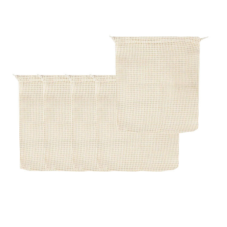 Factory Wholesale Cotton Mesh Fruit Bags with Drawstring Cotton Mesh Storage Bags