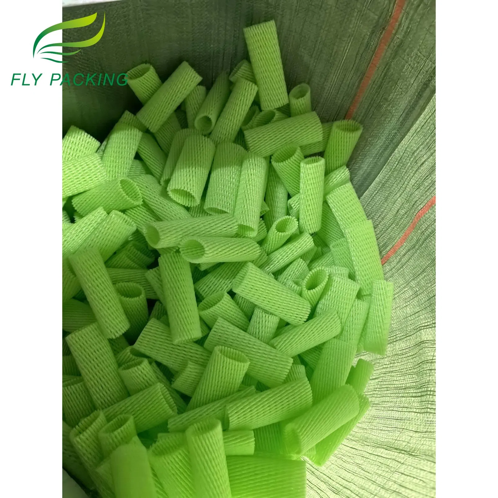 6X12cm Green Cushion Mesh Sock Safeguards Avocado Fresh Packaging Foam Sleeve