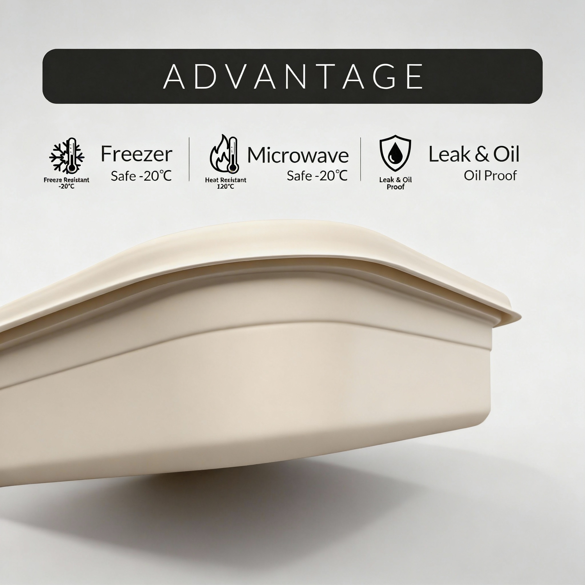 Disposable Biodegradable Corn Starch Leakproof Microwavable Rectangular Container Square Meal Box Compostable High Load Capacity