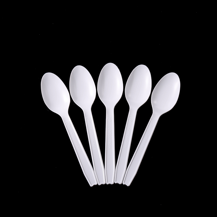 Lead with Sustainability Using Our 100% Biodegradable CPLA Cutlery Spoons, the Ideal Choice for Green Food Service.
