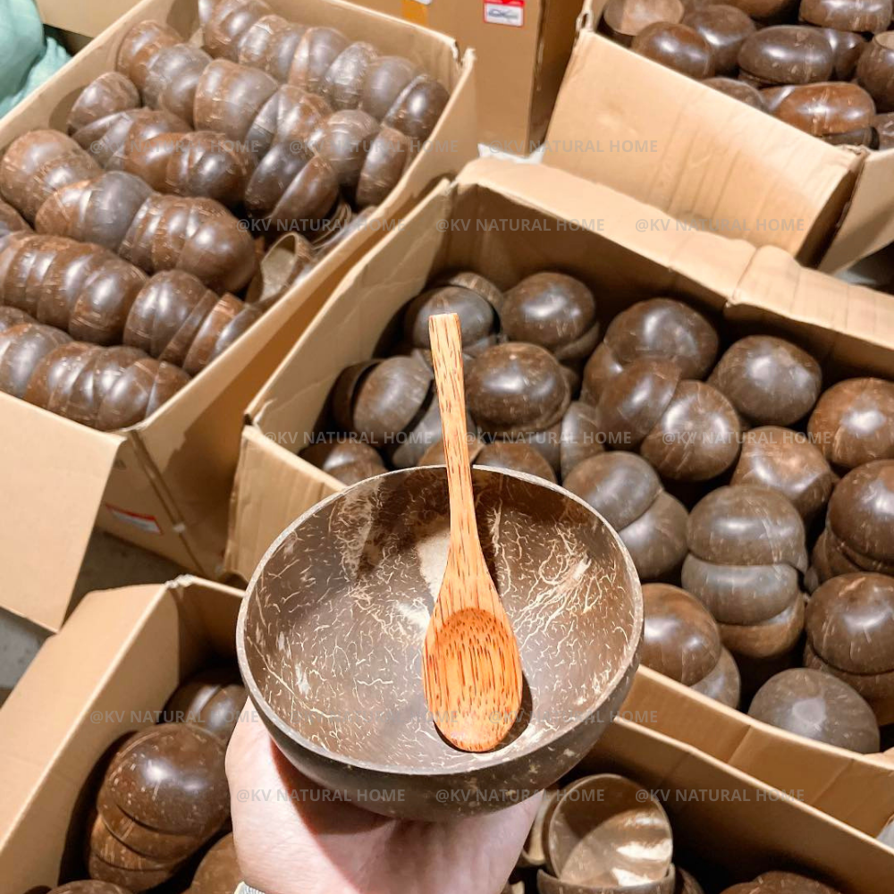 Newest Design Handmade Flower Shaped Eco-Friendly Vintage Coconut Shell Bowls Customized 10 13cm Vegan Organic Salad Bowl Party