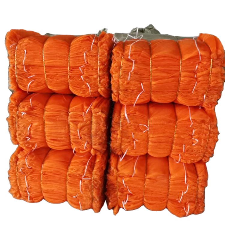 UV Treated Firewood Vegetable Onion Potato Fruit Packaging PP Tubular Net Mesh Raschel Mesh Bag with Drawstring