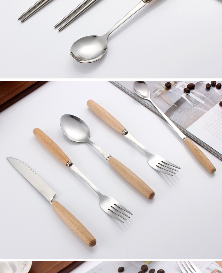Wooden Handle Cutlery Set View 8