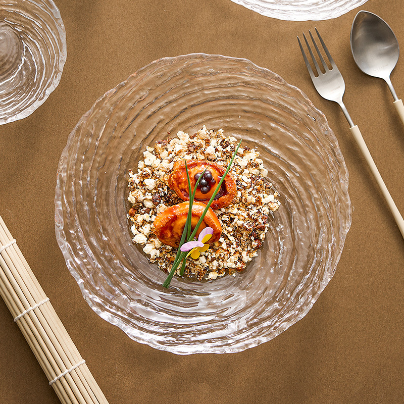 Canghai Glass Bowl, Fruit Salad Bowl, Premium Light Luxury Deep Plate, Creative Yogurt Bowl, Beautiful Household Fruit Plate