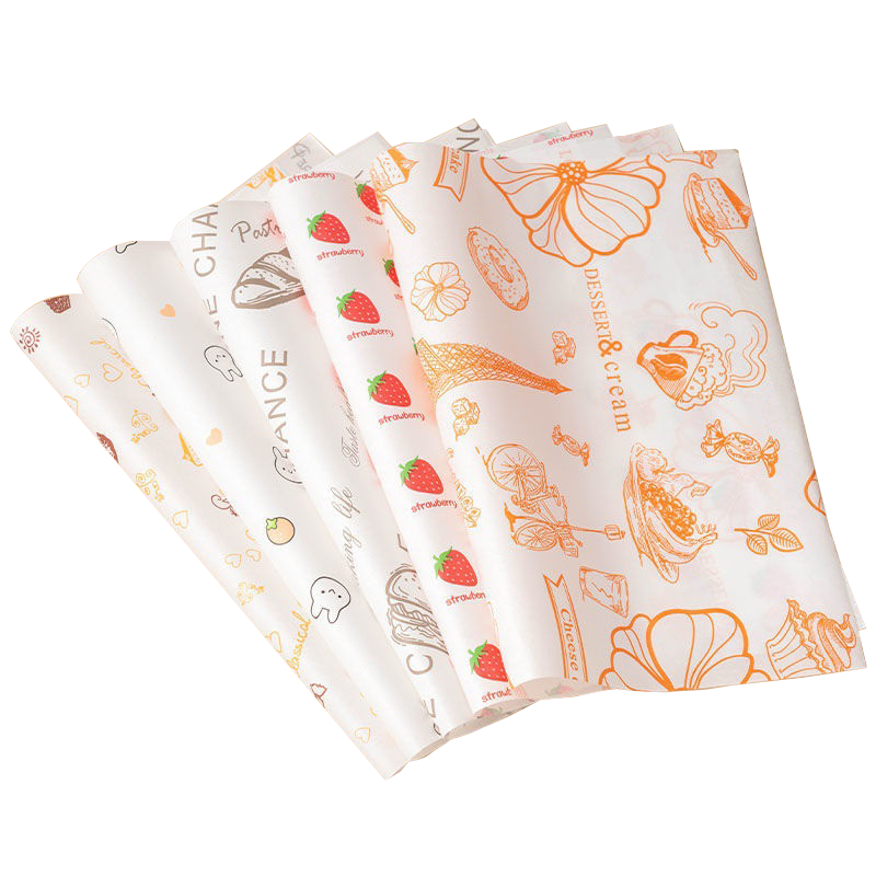 Custom logo Print Disposable Wrapping Food Sheet Wax Deli Sandwich Packaging Burger Hamburger Wrap Greaseproof Paper for Food