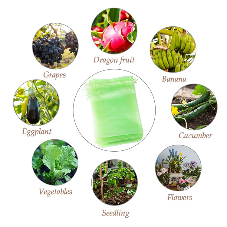 Reusable Net Grocery Guava Fruit Protection Bag/ Dry Fruits Packaging Bags/ Jute Fruit Bag For Anti Insect Bird Fly