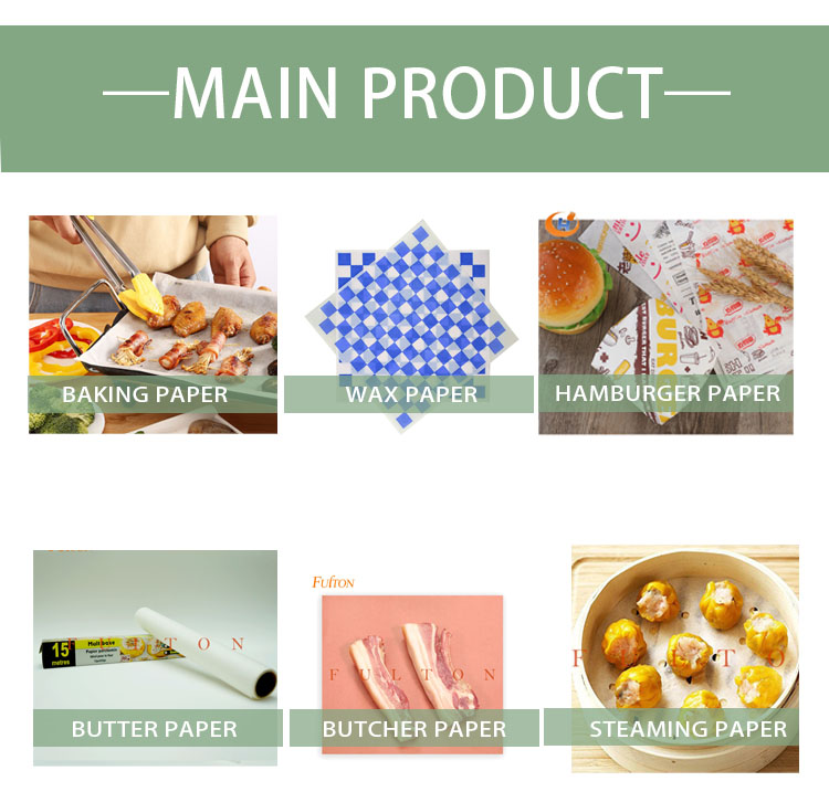 Food wrapping paper product line-up
