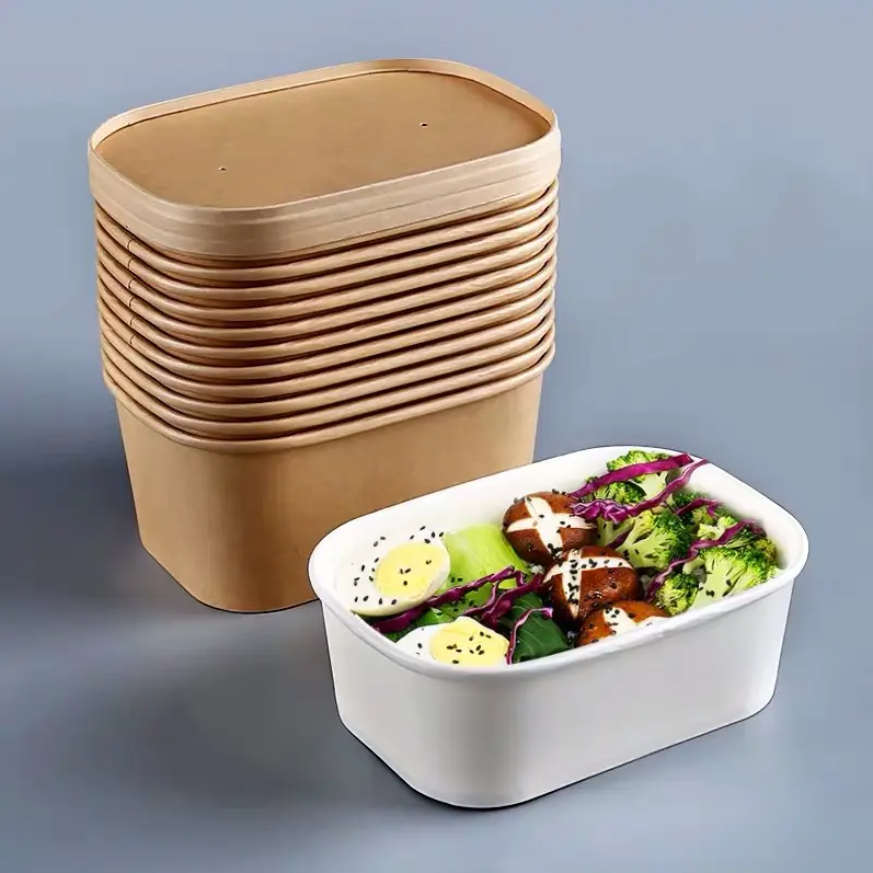 100% Compostable Biodegradable Disposable Bamboo Food Paper Plate Tray Tableware Eco-friendly Natural Bowl Container