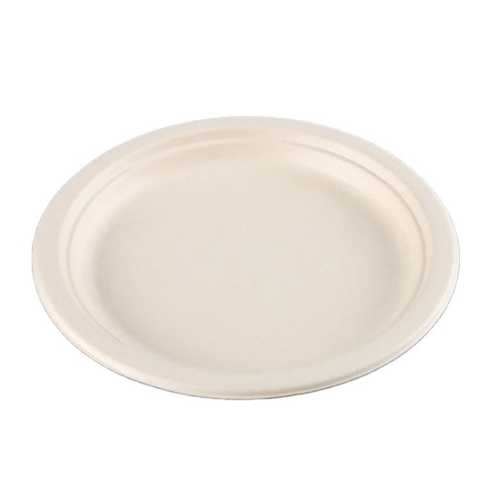 7 Inch 100% Compostable Disposable Paper Plates Heavy Duty Eco-Friendly Biodegradable Sugarcane Bagasse Dinner Plates for Party